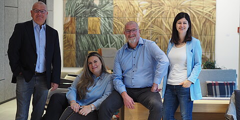 The four-strong OHM team at the Coroplast Group