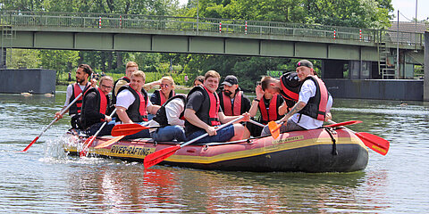 Apprentice team on the road