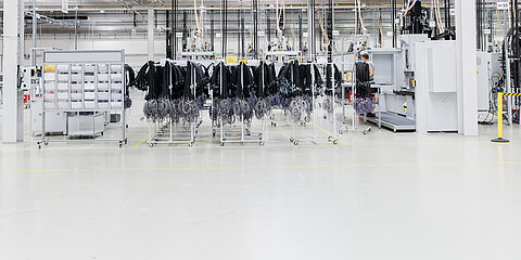 Production hall of wire harnesses in Poland