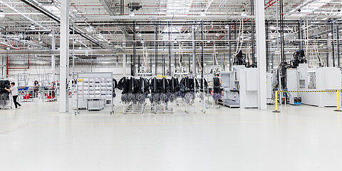 Production hall of wire harnesses in Poland