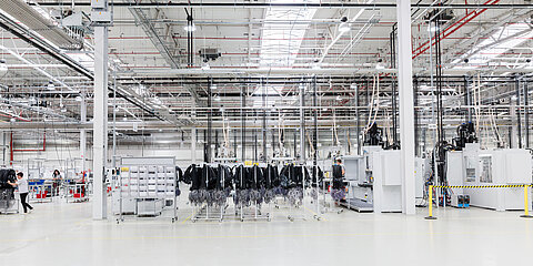 Production hall of wire harnesses in Poland