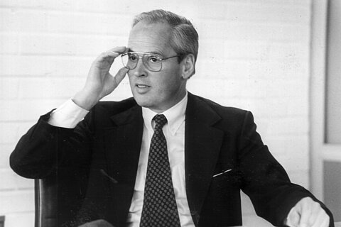 Dr. Kurt Mueller Mann at his desk