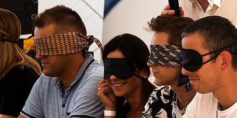 Quiz participants at the Coroflex Family Day in Poland