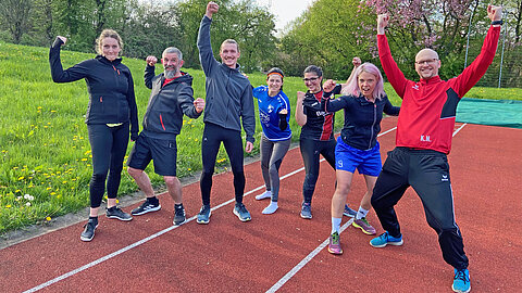 Participants of the first running session of the Coroplast Group