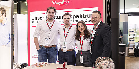 HR employees at a job fair 