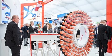 View of the Coroplast Tape booth