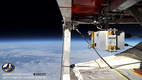 View of the earth from the gondola of the balloon system