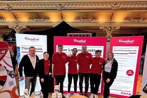 Team Coroplast at the job exhibition