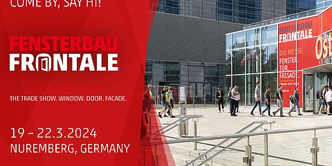 Entrance area of the Fensterbau Frontale in Nuremberg