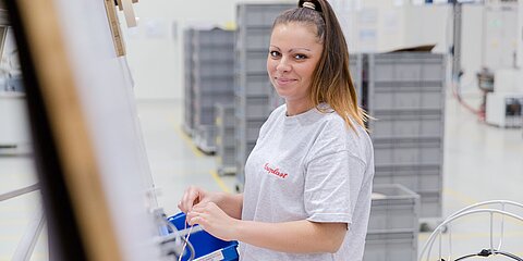 Employee in the production hall