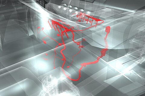 Bauraum der Motorverkabelung