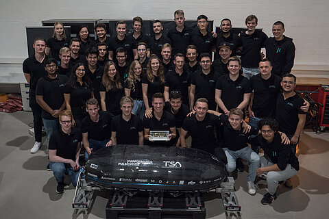 Team and first prototype of mu-zero HYPERLOOP e.V.