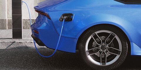 Individual charging cables bei Coroflex with blue jacket color